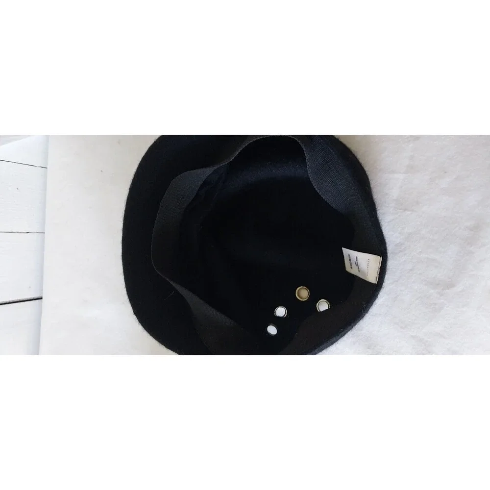 Attention Women's Gatsby Wool Blend Black Studded Hat Size Small 20